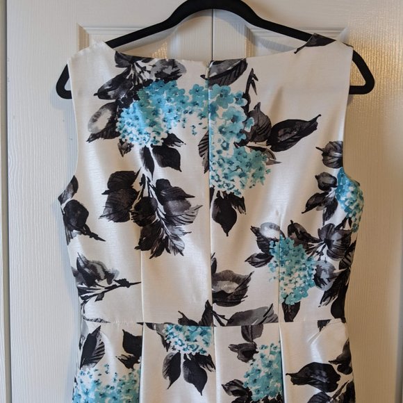 Precis Petite Blue Floral Dress sz 12 - Picture 5 of 12